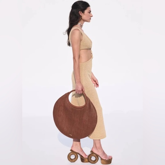 Cult Gaia Mert Dress- Tan Cutout Ring Backless Dress - Picture 13 of 14